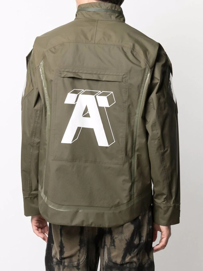 A-print hooded jacket 7