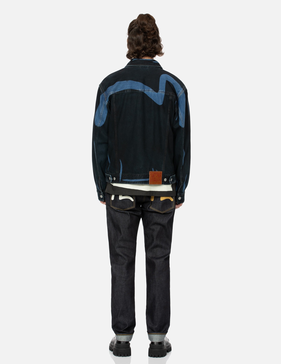 OVERDYE LOGO AND SEAGULL RELAX FIT DENIM JACKET - 5