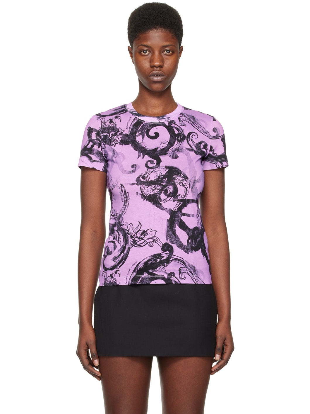 Purple Watercolor Couture T-Shirt - 1