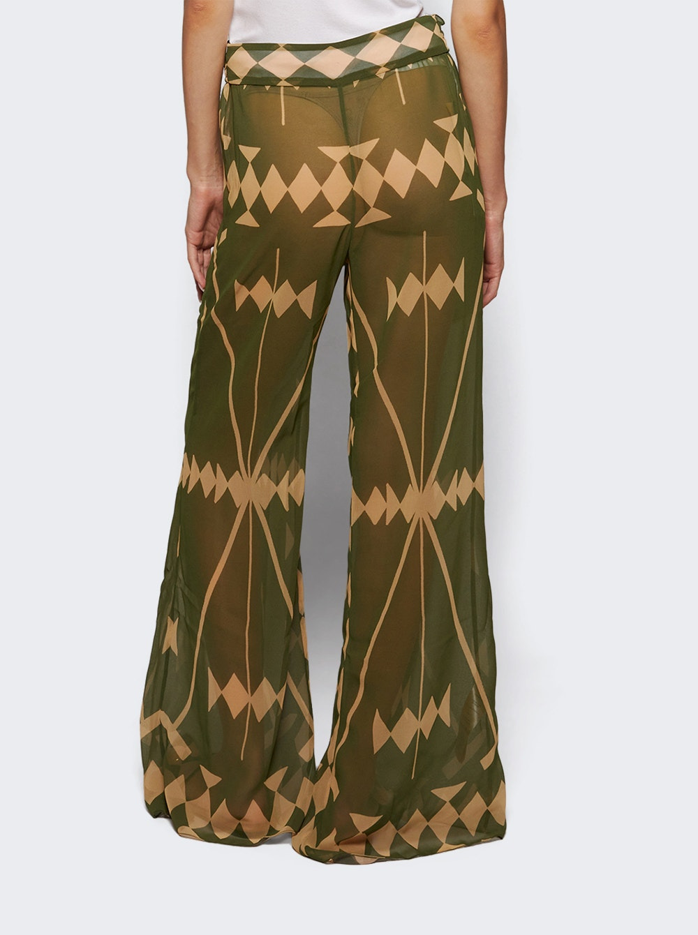 Rapsodia Pant Green And Ecru - 4
