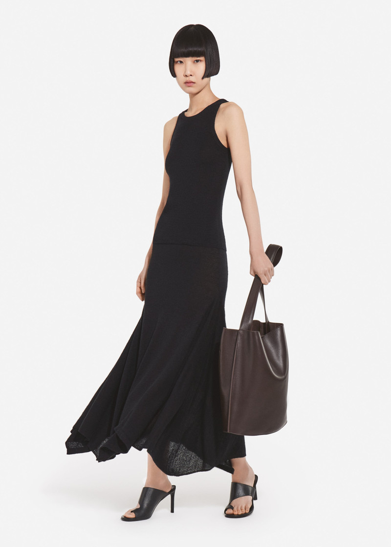 CO Flared Midi Skirt in Silk Linen outlook