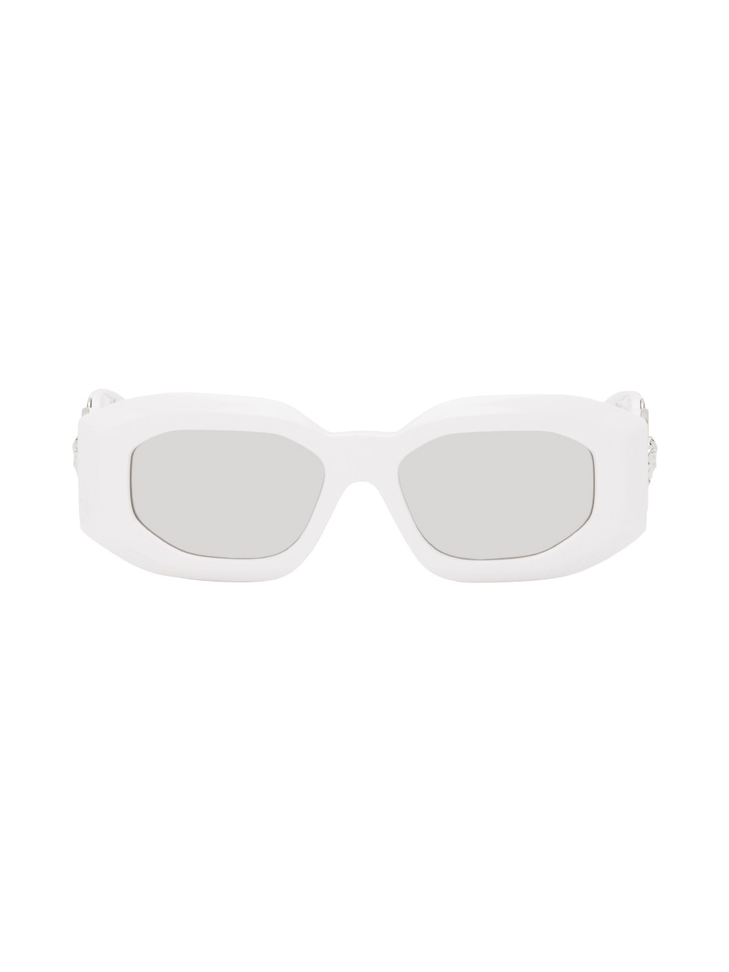 White Maxi Medusa Biggie Sunglasses - 1