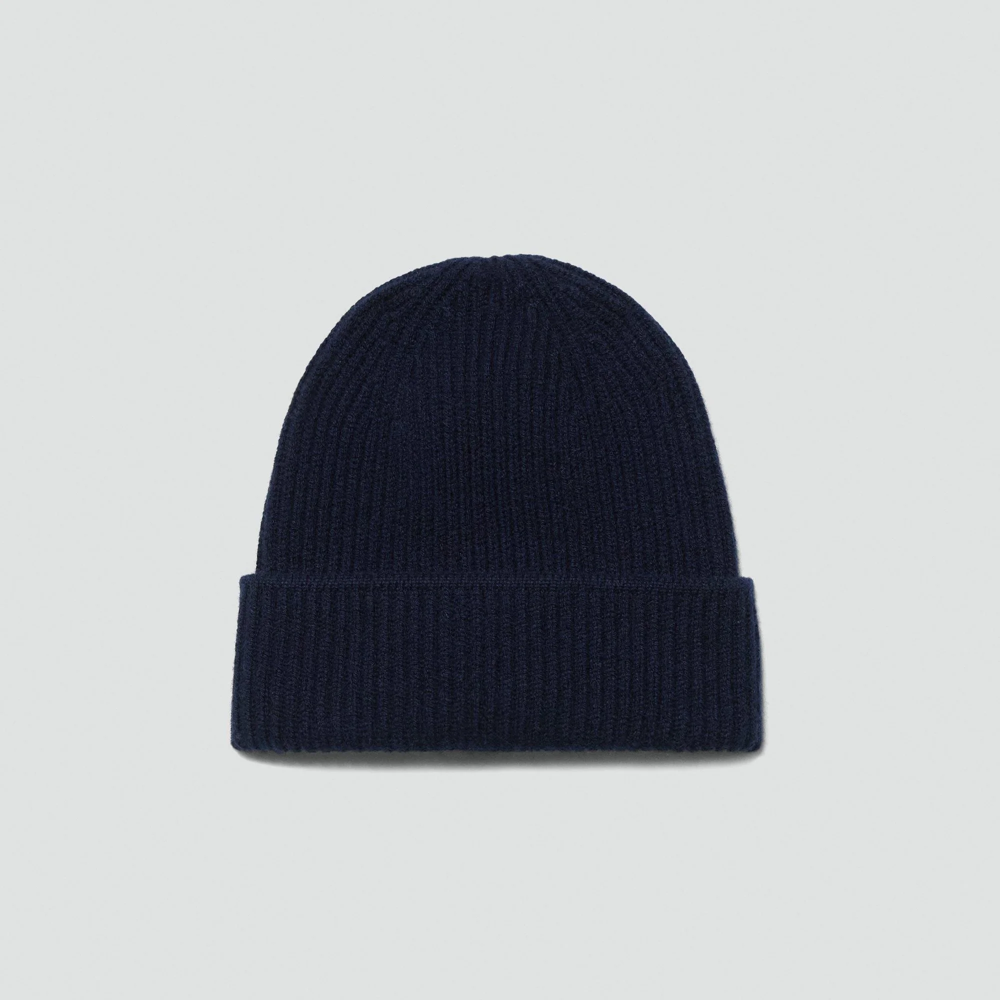 Ribbed Beanie in Cashmere - 1