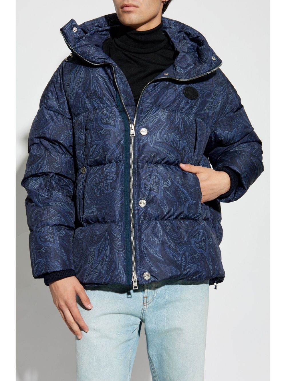 paisley-print down jacket - 3