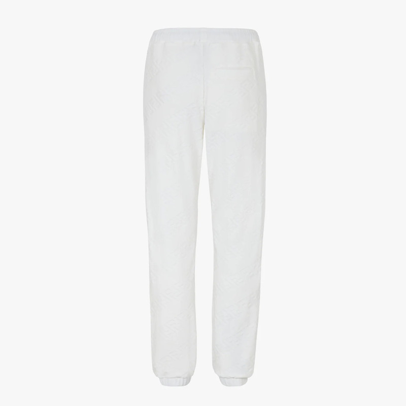 FENDI White velvet pants outlook