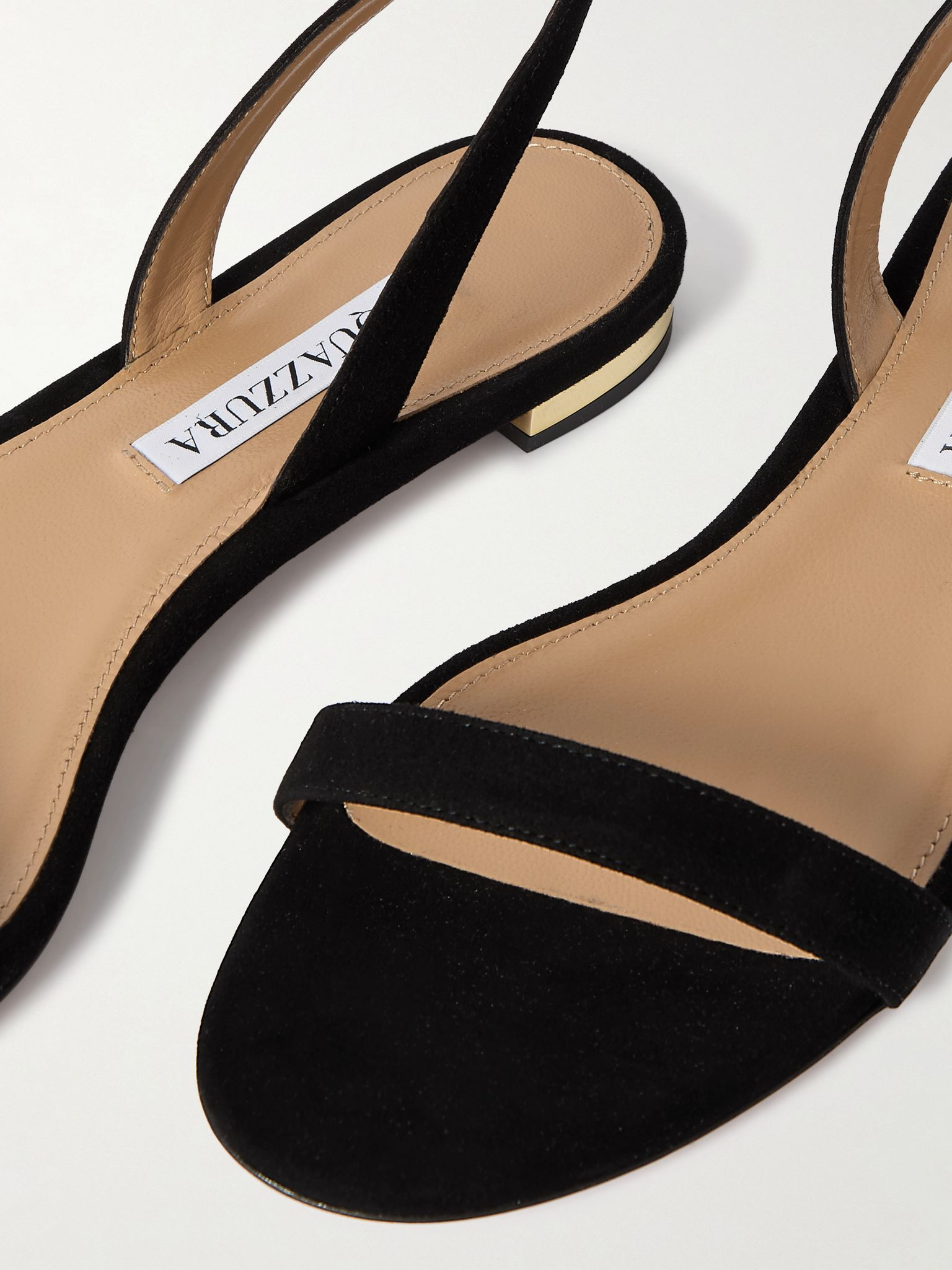 So Nude suede slingback sandals Black - 4