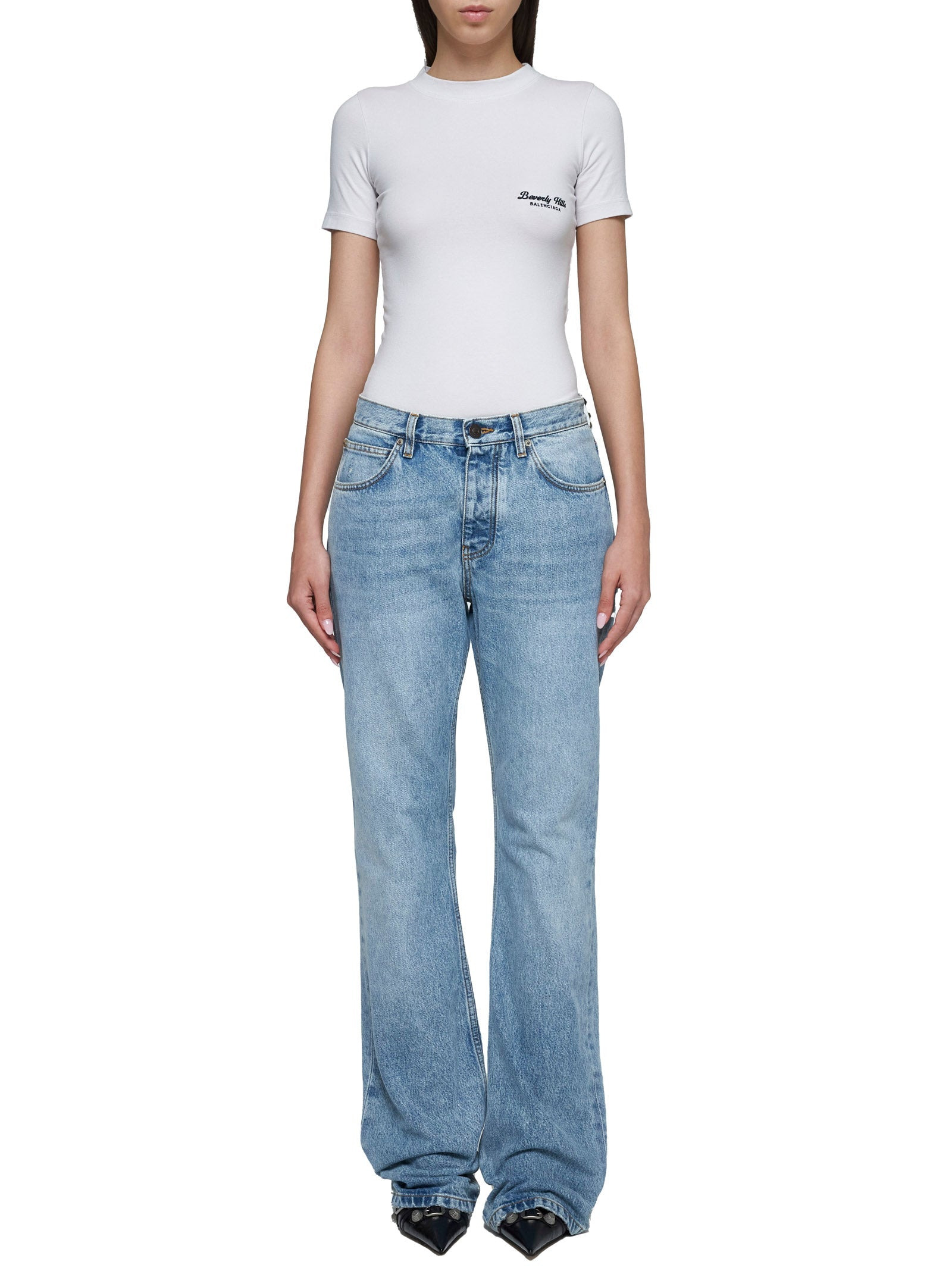 Balenciaga Women Low-Waist Jeans - 2