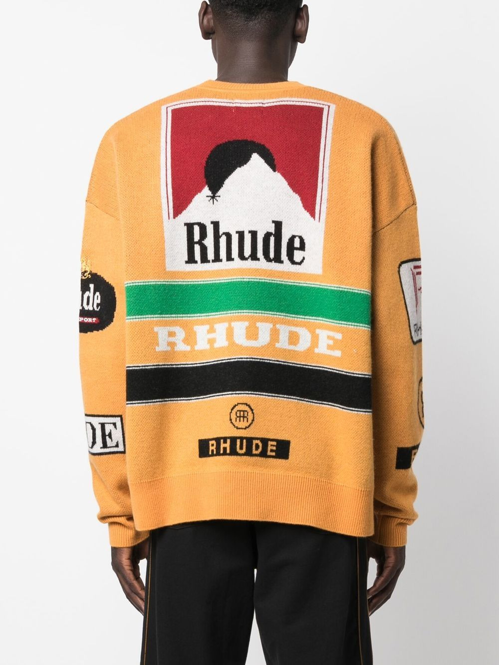 intarsia-knit crew neck jumper - 4