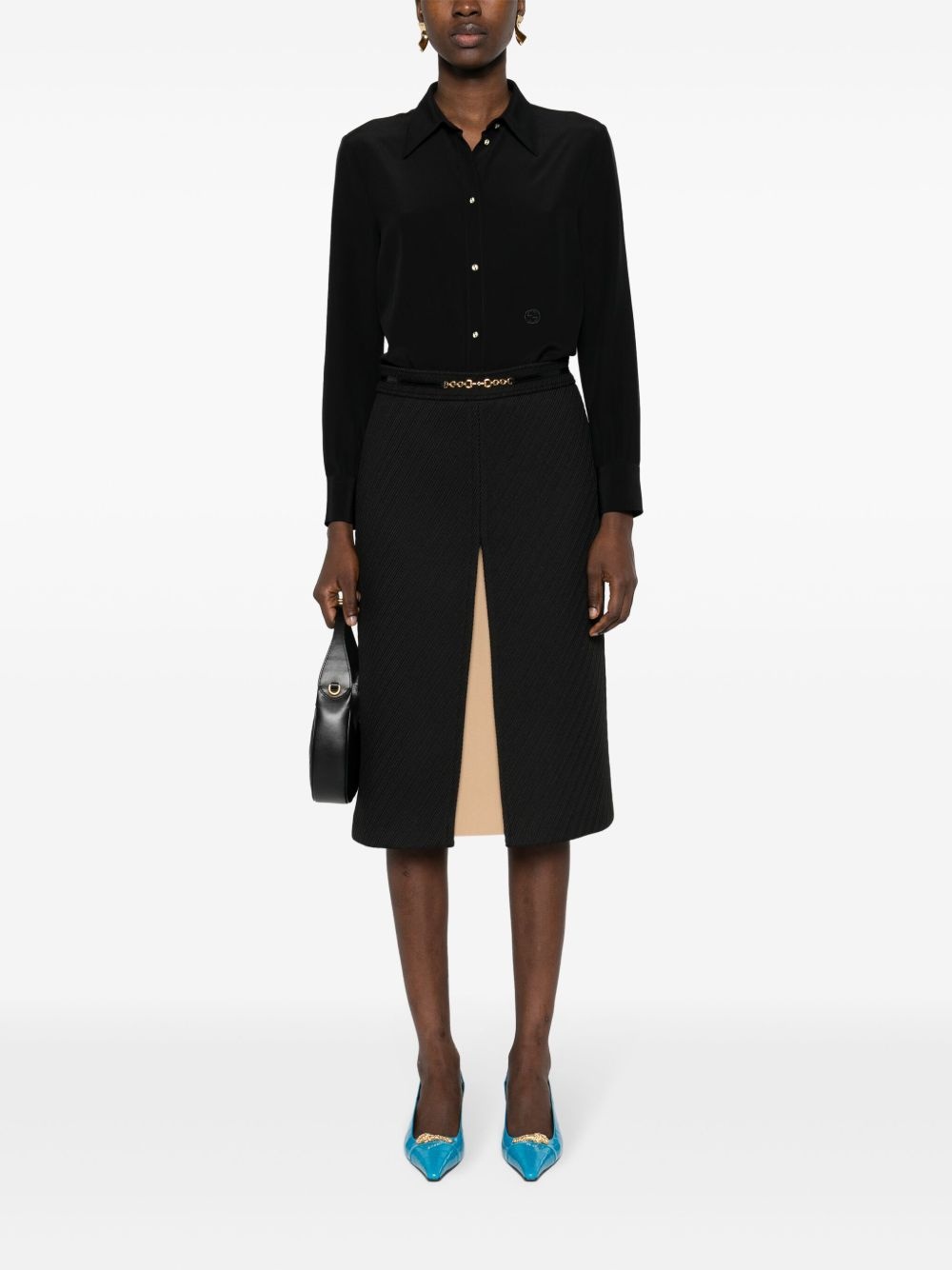 horsebit-chain midi dress - 2