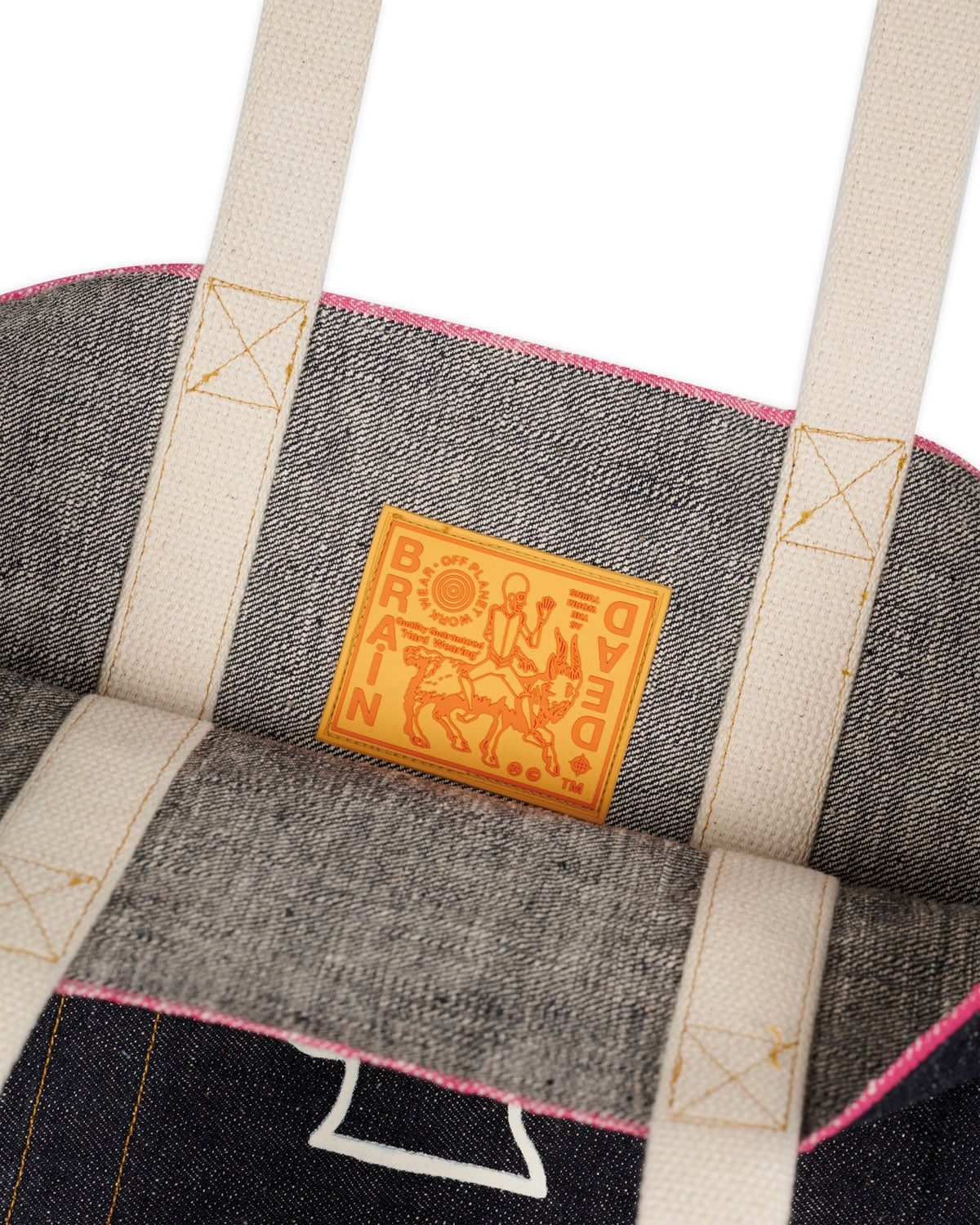 Selvedge Denim Logohead Tote Bag - Indigo - 3