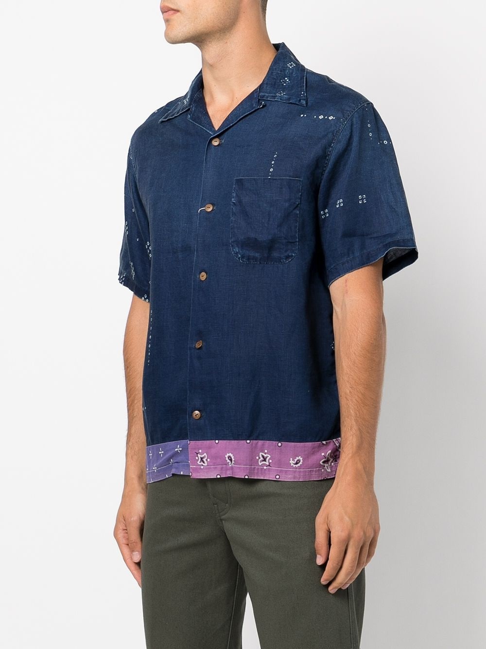 bandana-print short-sleeved shirt - 3