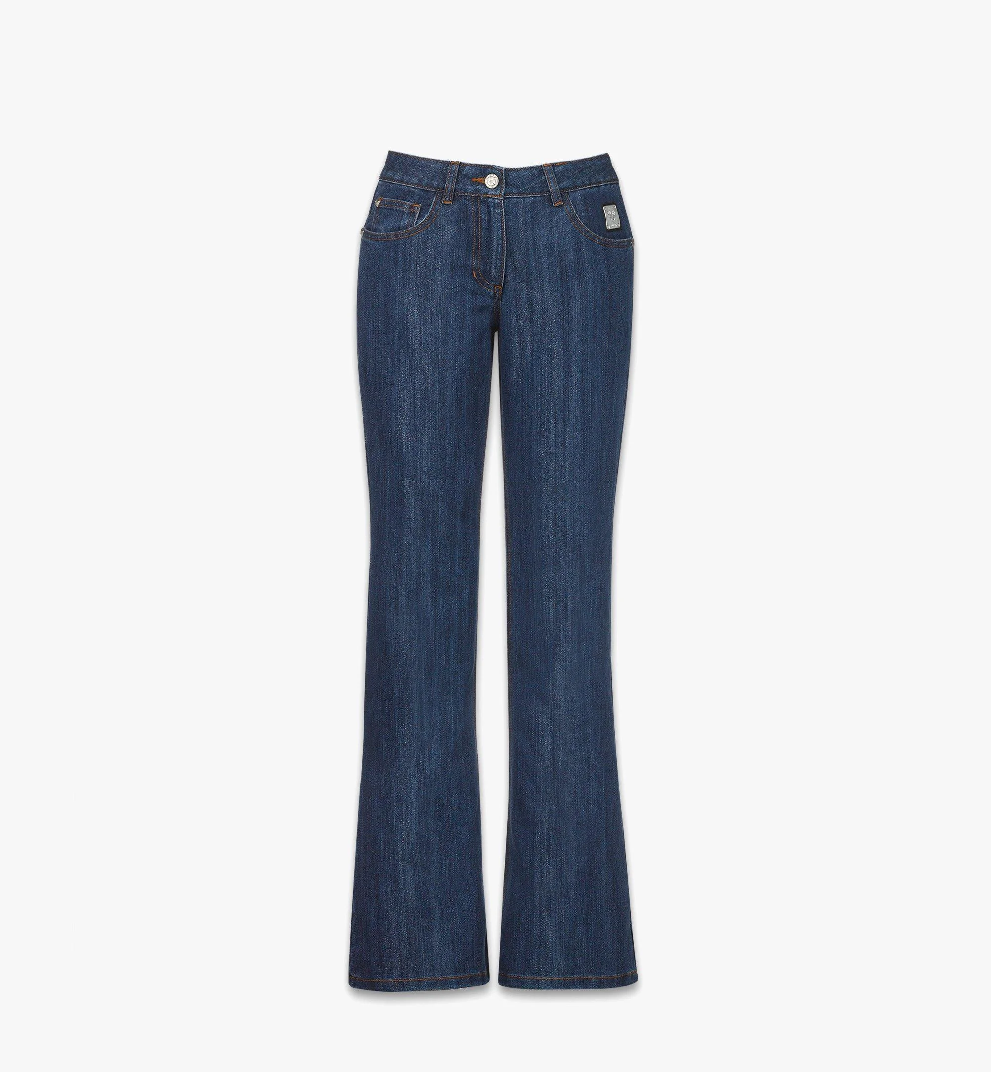 Flared Pants in Lurex Denim - 1