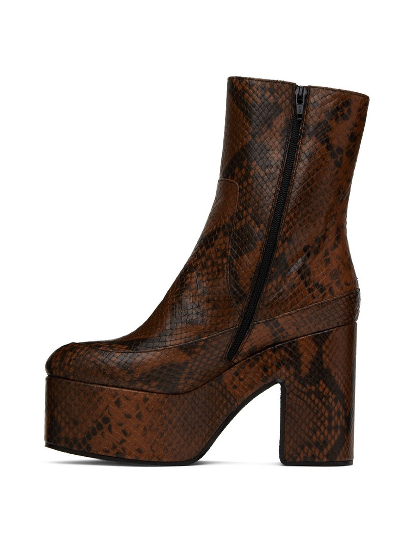 SSENSE Exclusive Tan & Black Boots 3