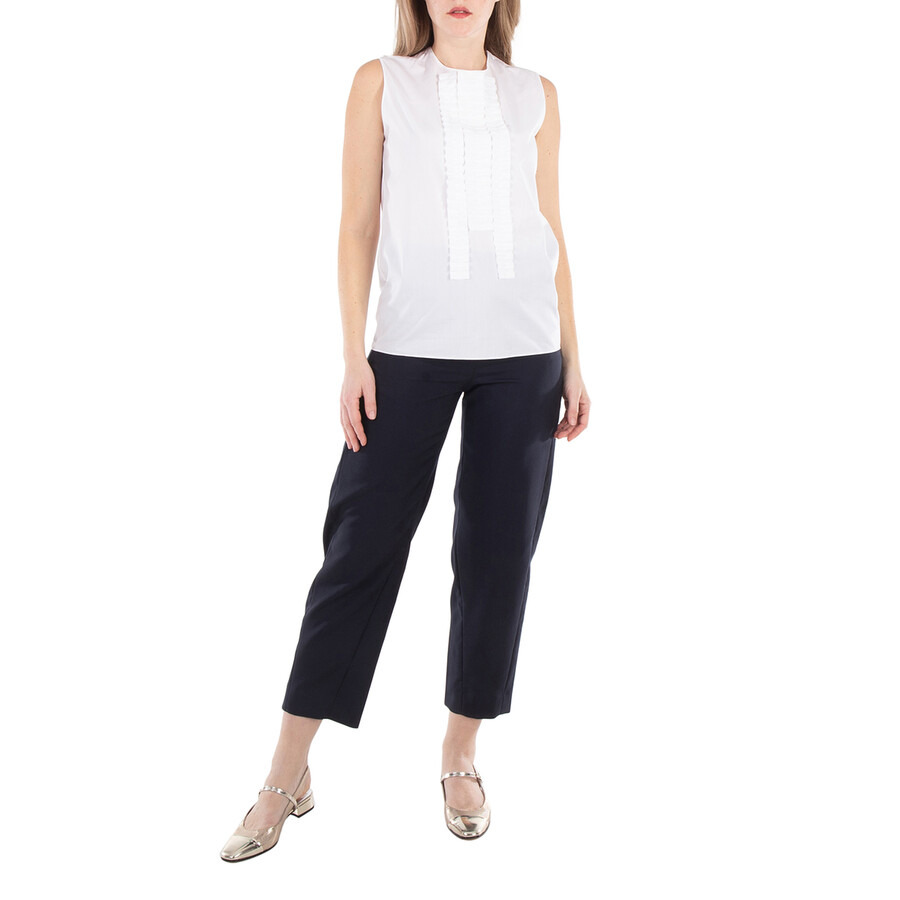Marni Pleated Detailing Poplin Sleeveless Top - 6