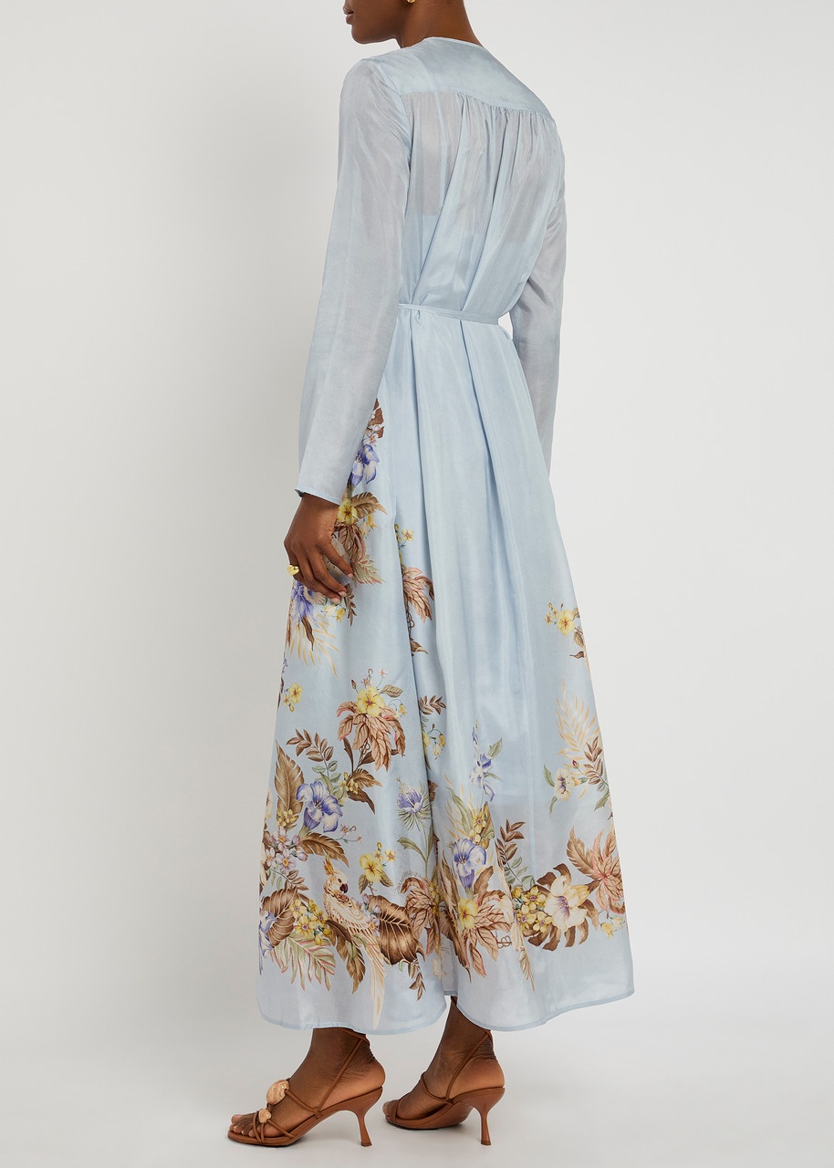 Zimmermann Coco Billow Floral-print Satin Maxi Dress - 3