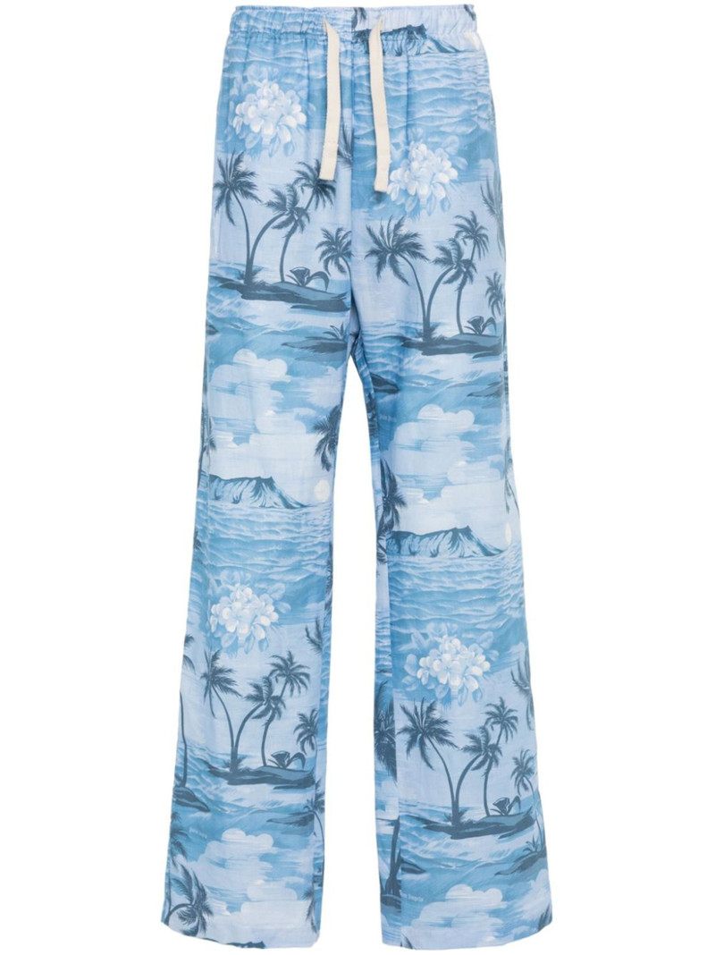 Sunset-print wide-leg trousers 1