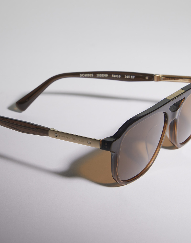 Sartorial Sunset acetate sunglasses with polarized lenses 3