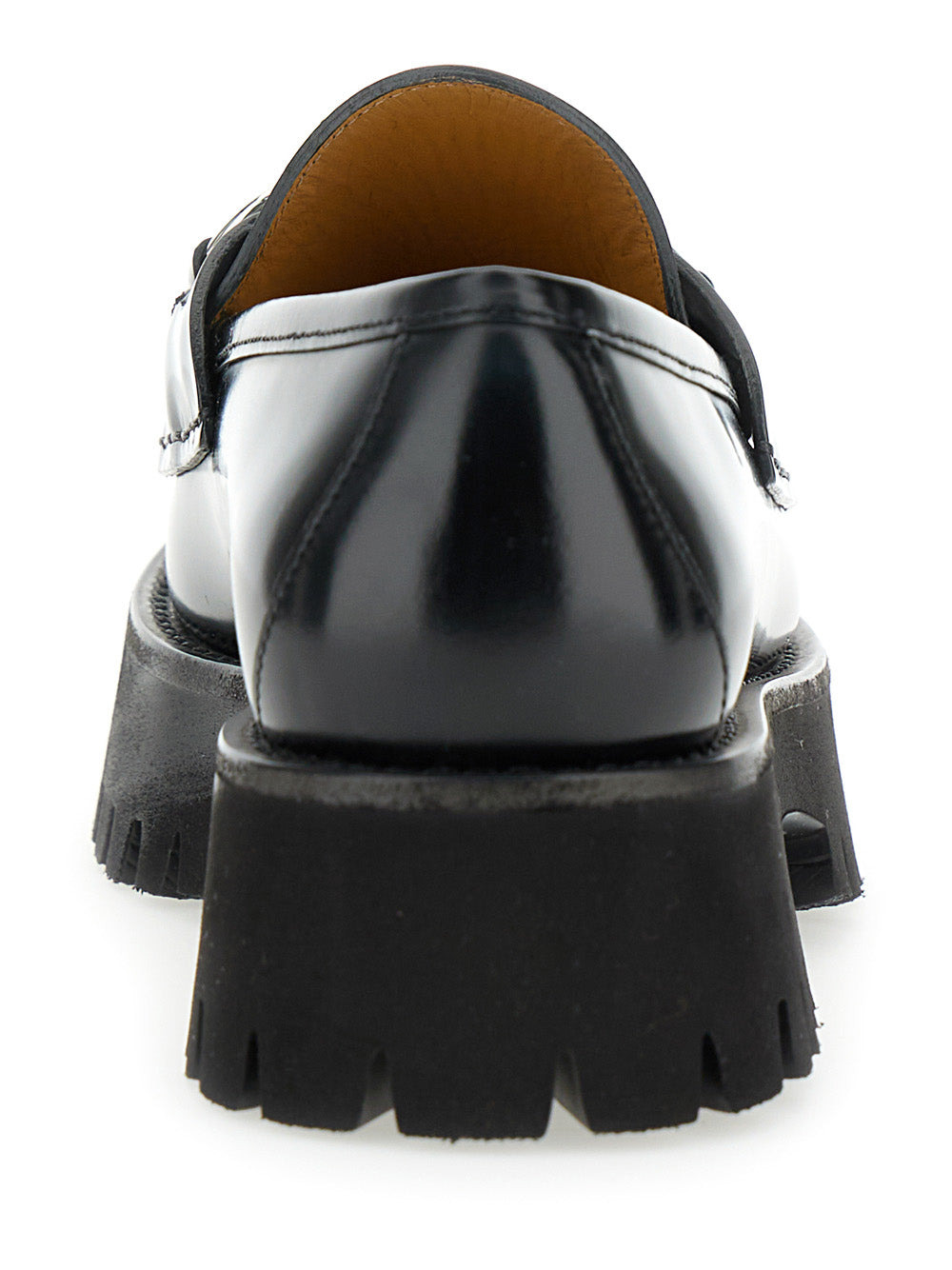 Gucci Women 'Sylke' Black Loafers With Chunky Platform And Horsebit Detail In Leather Woman - 4