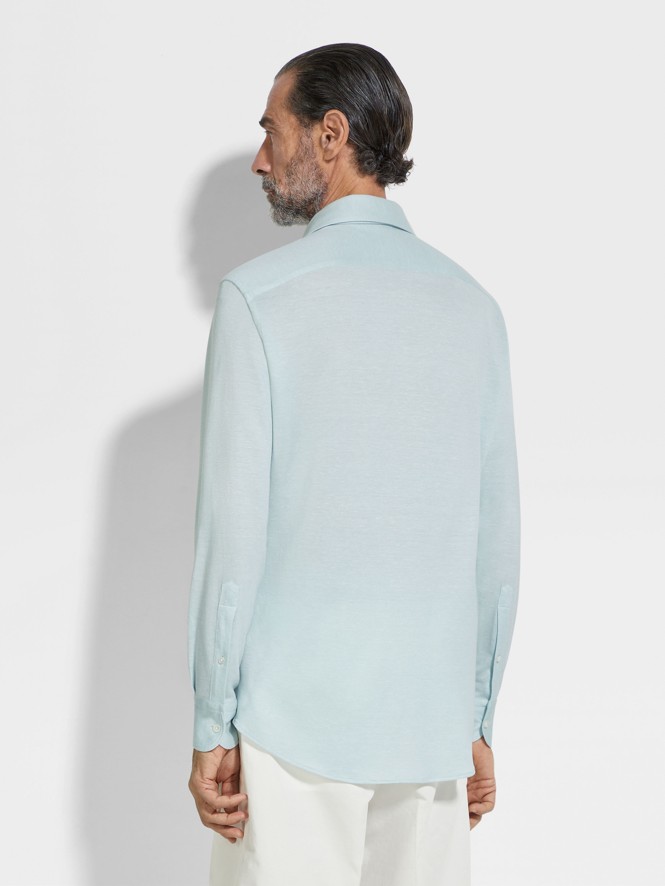 SILK AND LINEN BLEND SHIRT - 5