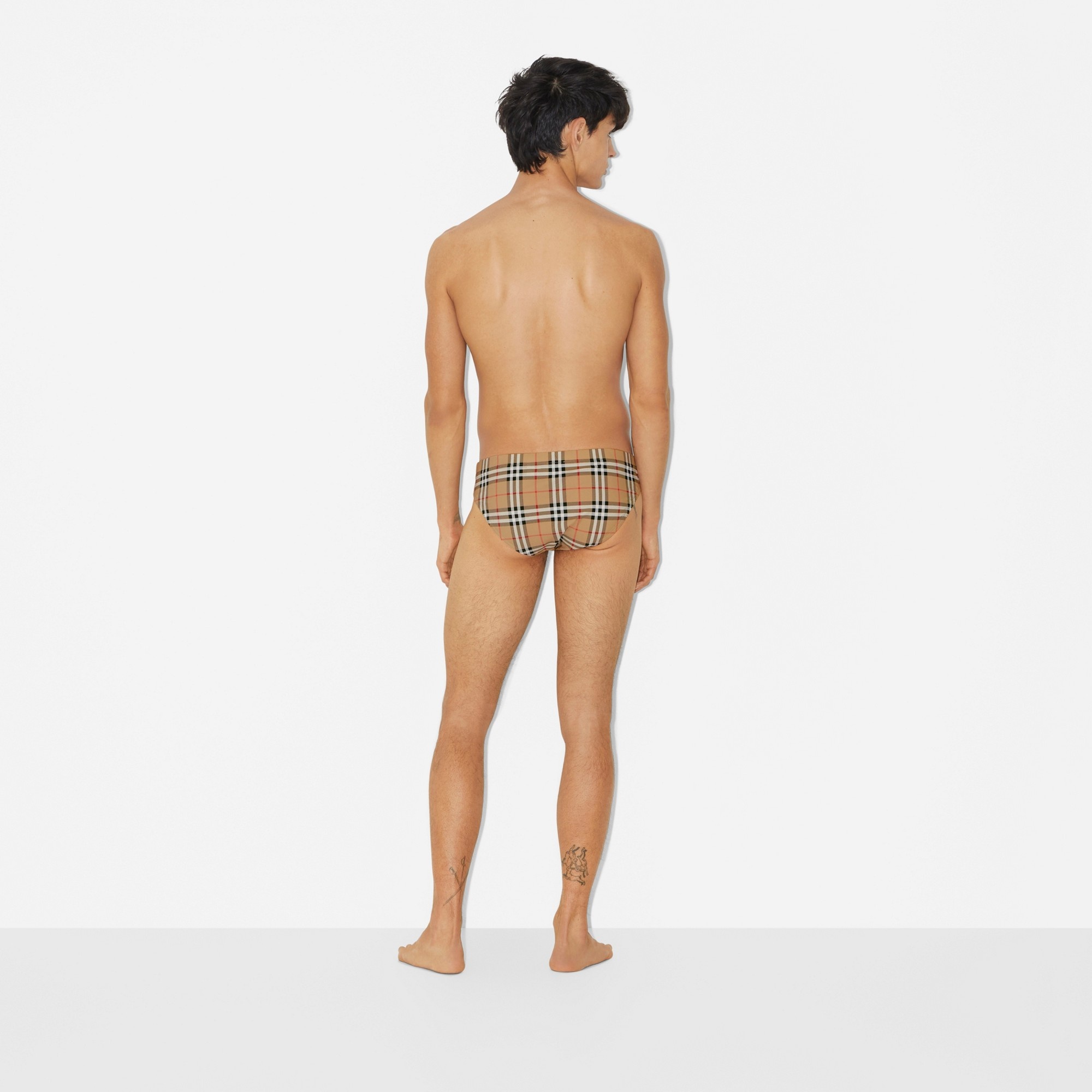 Check Drawcord Swim Briefs - 4