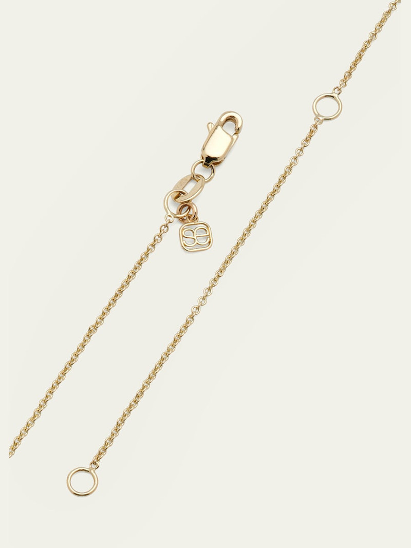 SYDNEY EVAN Small Gold Pave Diamond Cross Necklace outlook