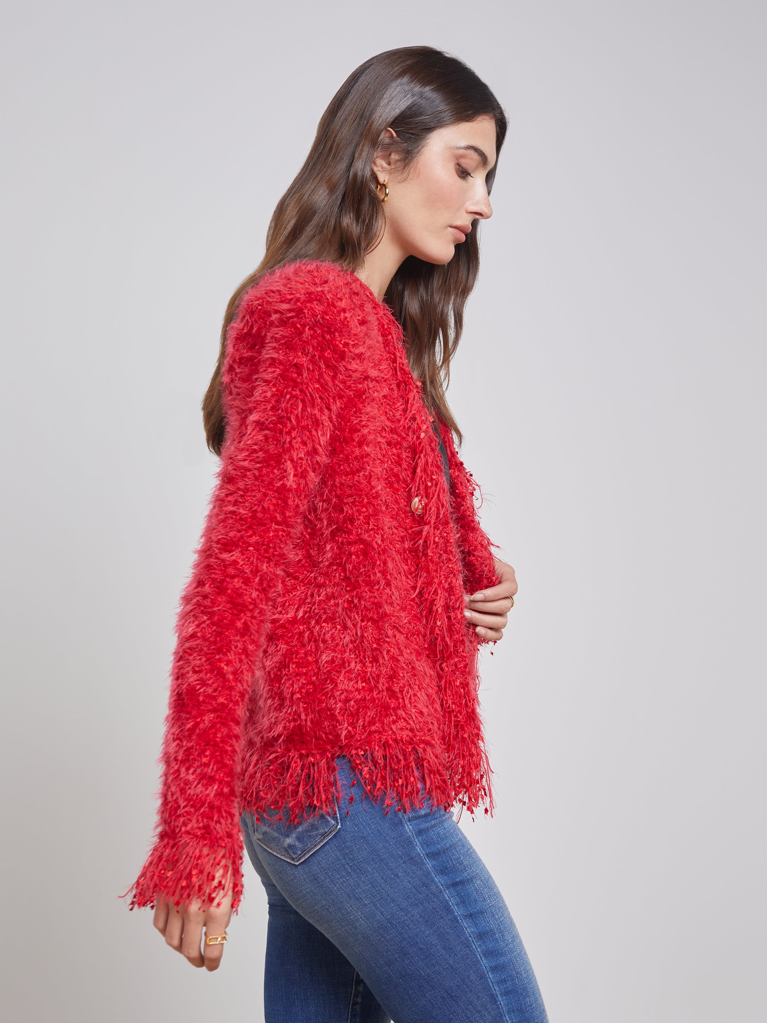 Azure Fringe Cardigan Blazer - 5
