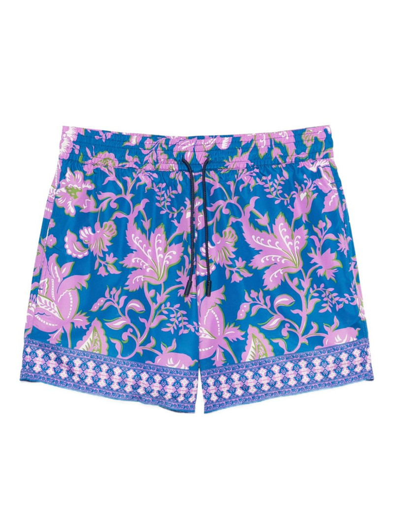 floral-print trim swim shorts 1
