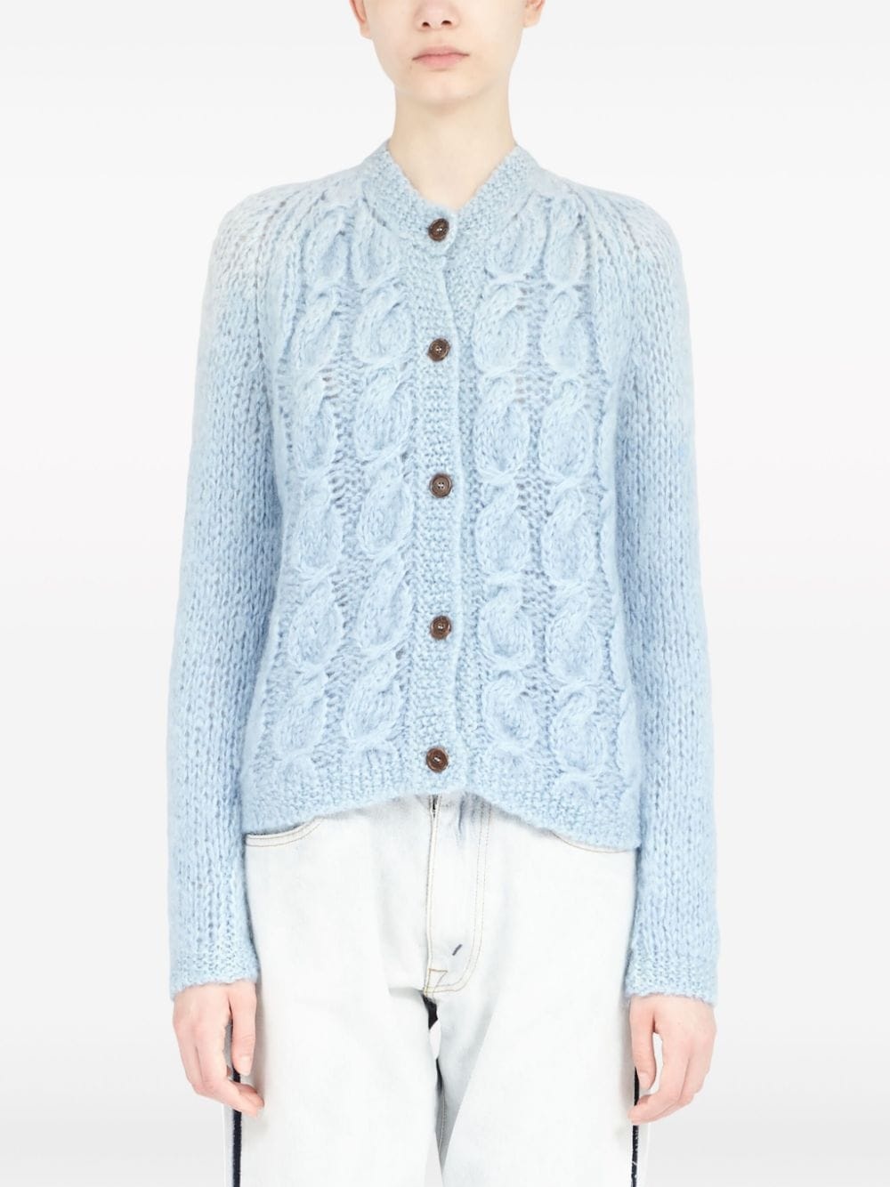 knitted mohair-blend cardigan - 2