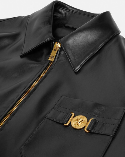 VERSACE Blouson Leather Jacket outlook