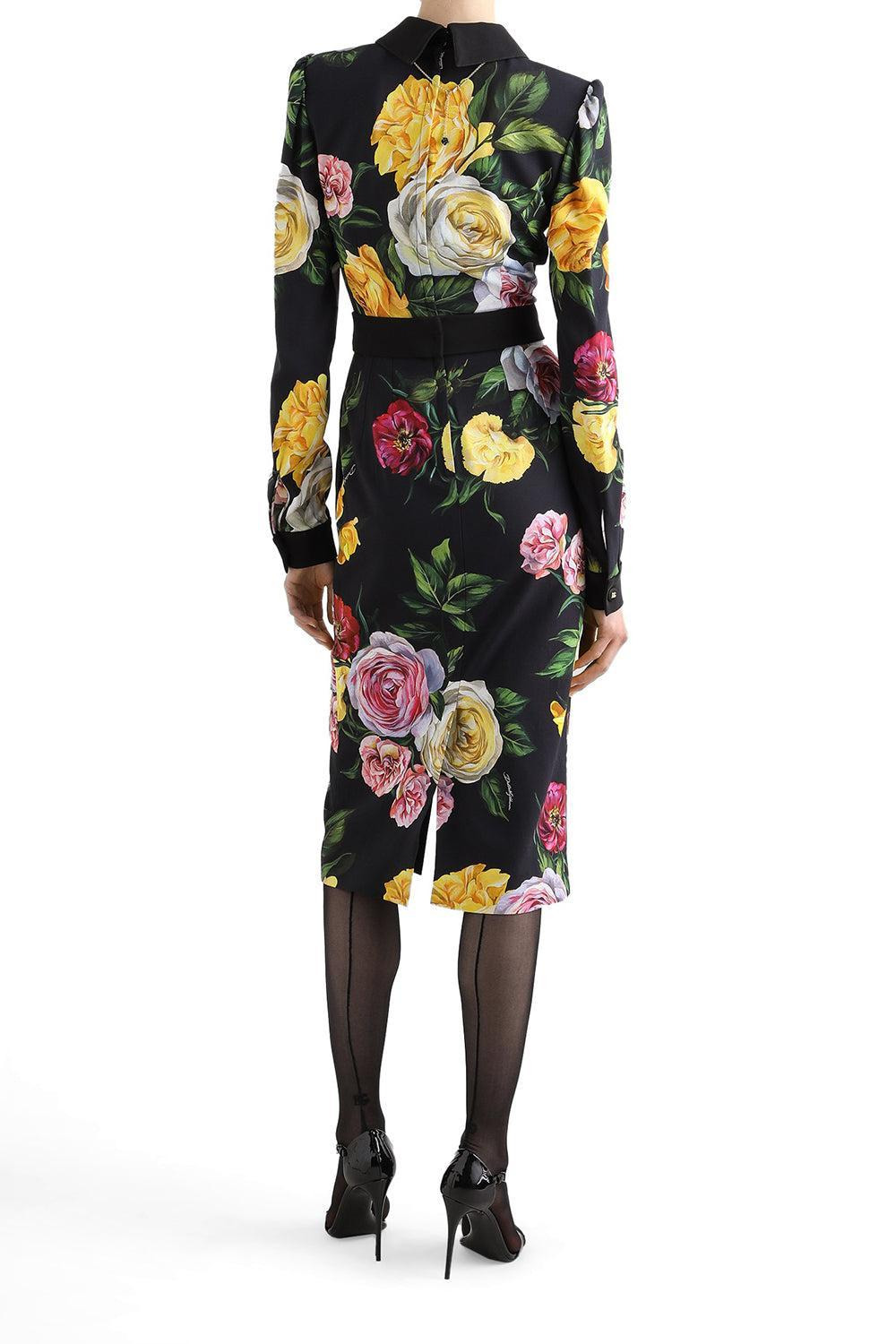 Long Sleeve Printed Shirt Dress - 5
