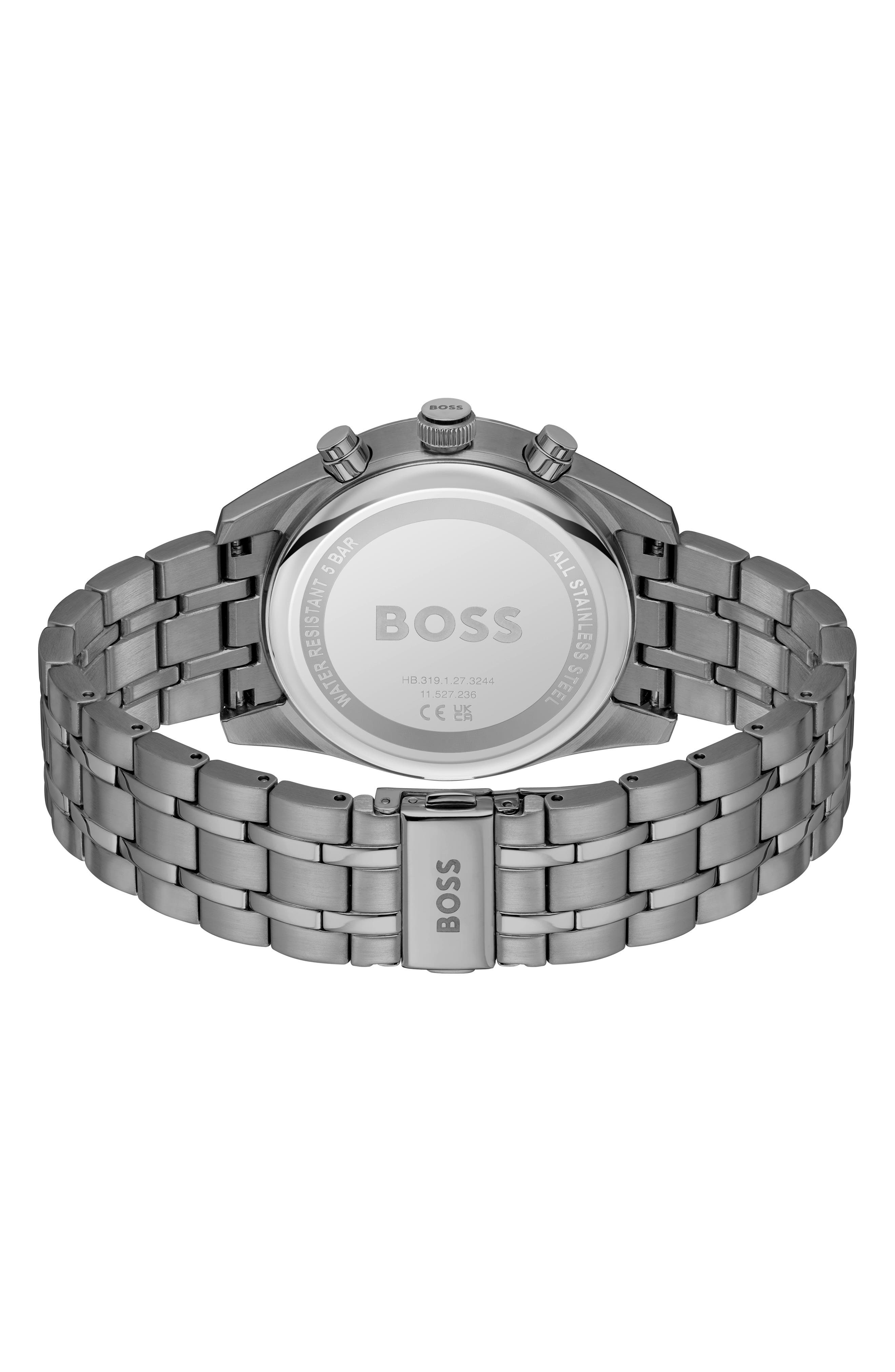 BOSS Skytraveller Chronograph Bracelet Watch, 41mm in Gray at Nordstrom - 2