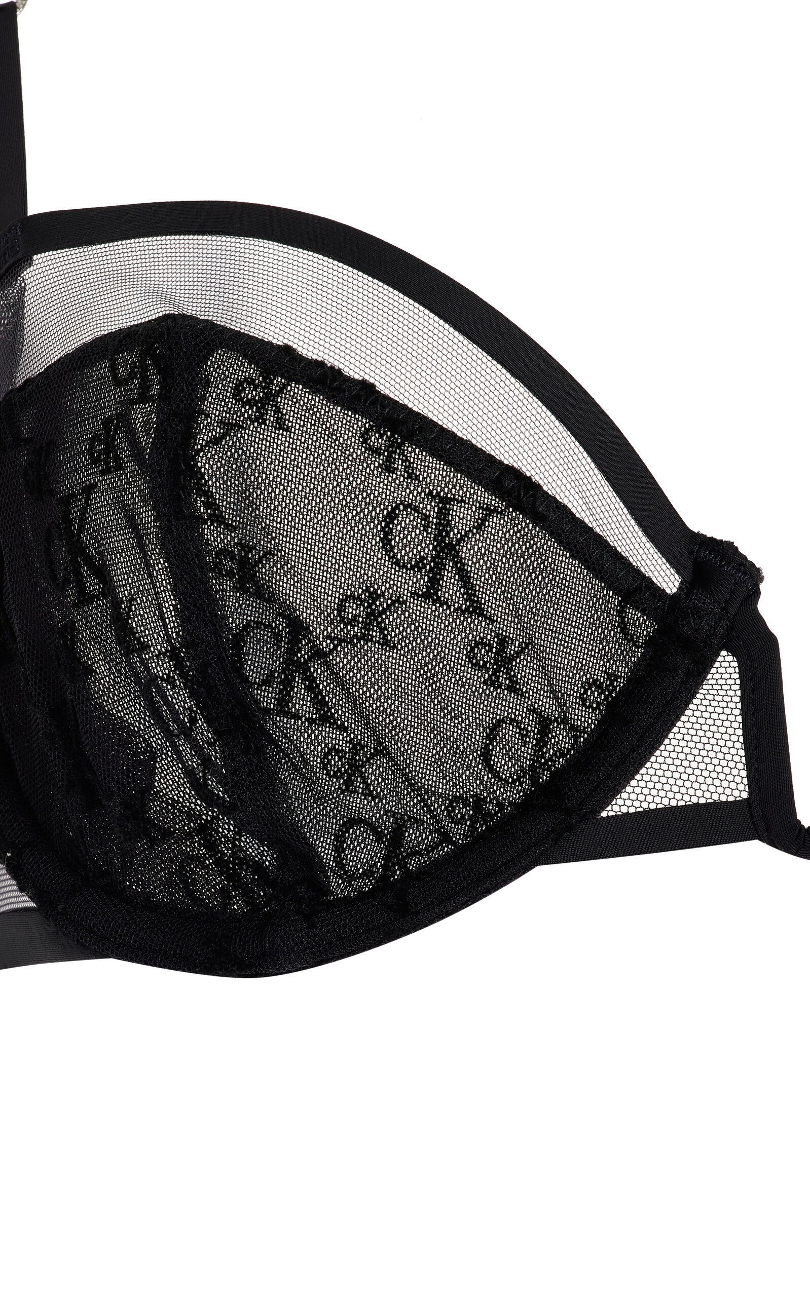 Nensi Dojaka for Calvin Klein Flocked Balconette Bra black/white - 4