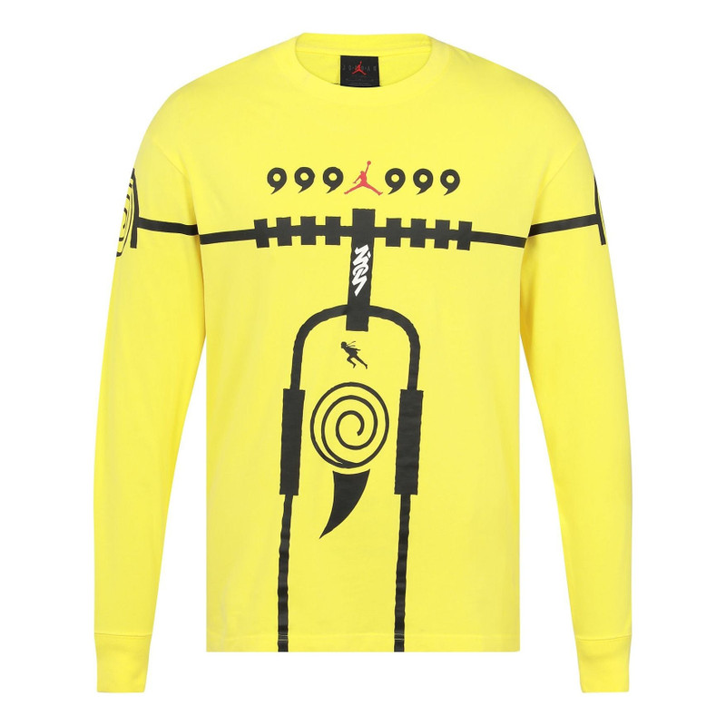 Air Jordan Zion 1 x Naruto Crossover Naruto Uzumaki Round Neck Long Sleeves Yellow DR1445-721 - 1