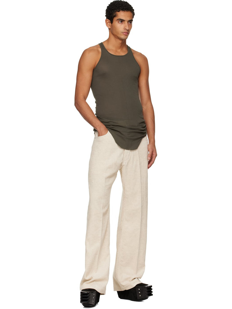 Rick Owens Khaki Concordians Basic Rib Tank Top outlook