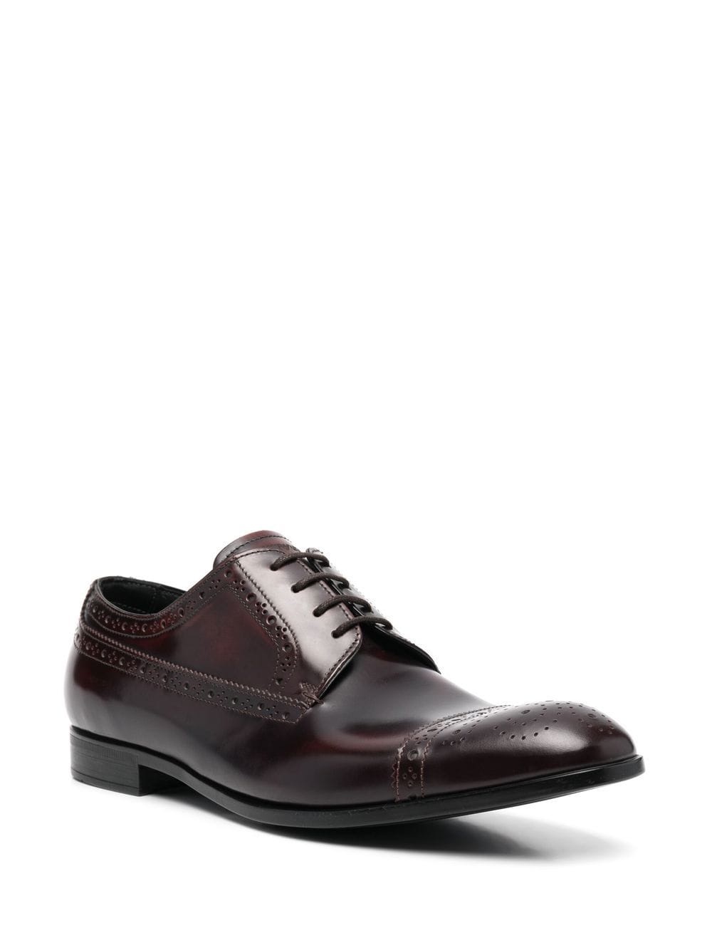 lace-up leather brogues - 2