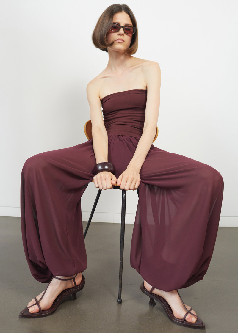 Solrae Tube Top - Burgundy 6