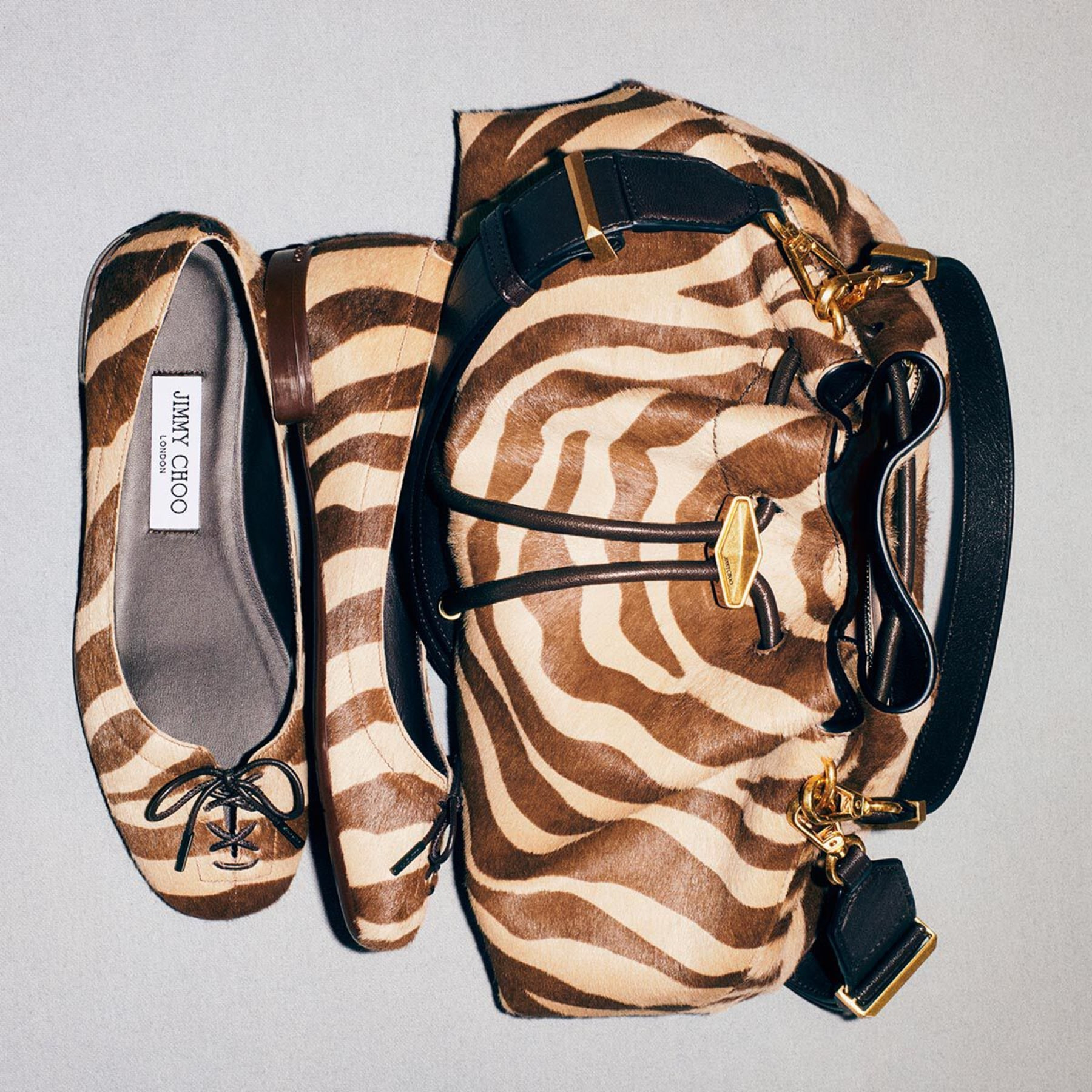 Scarlett Ballerina
Chocolate Zebra Printed Pony Ballerina Flats - 7
