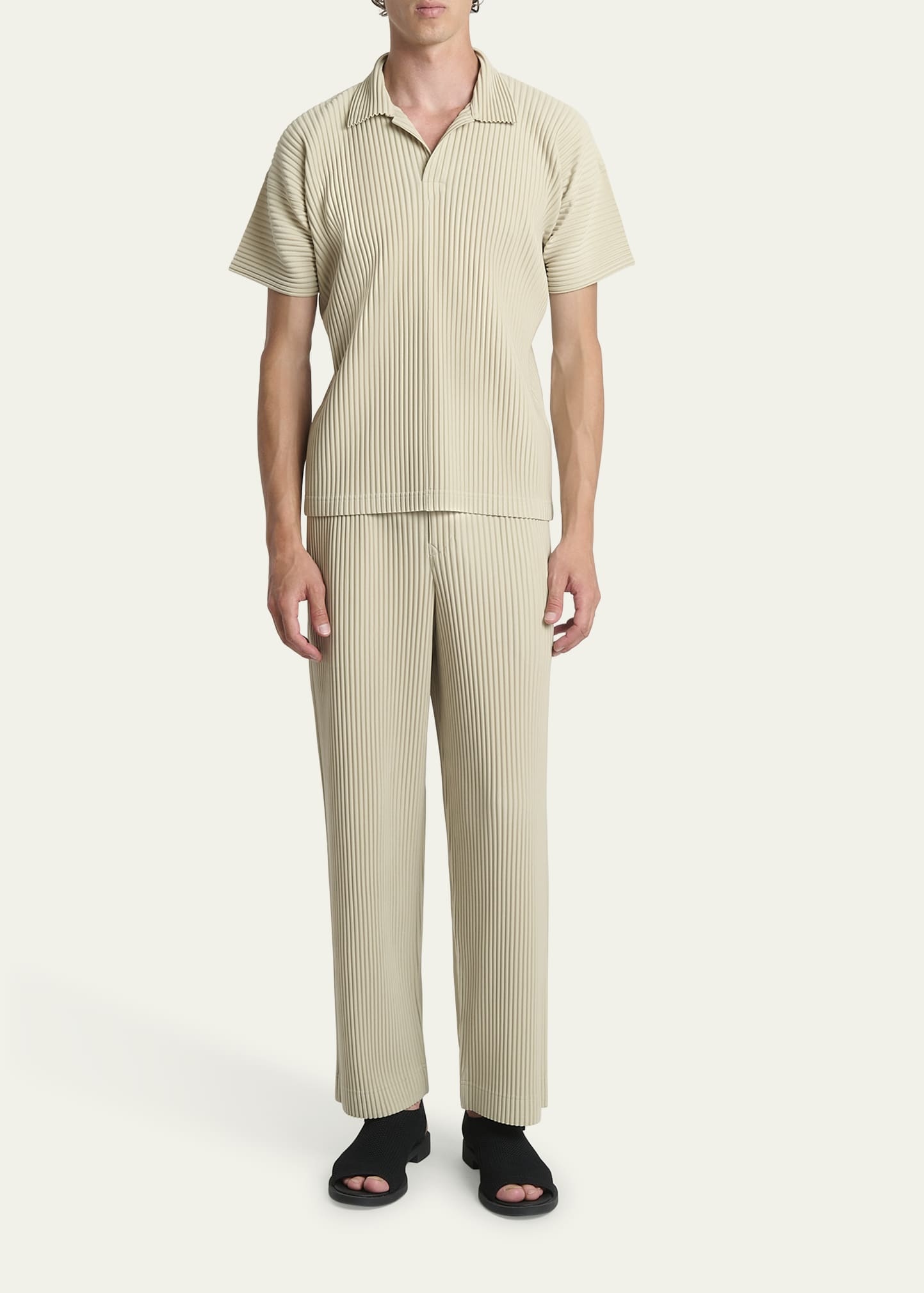 Men's Pleated Polo Shirt - 2