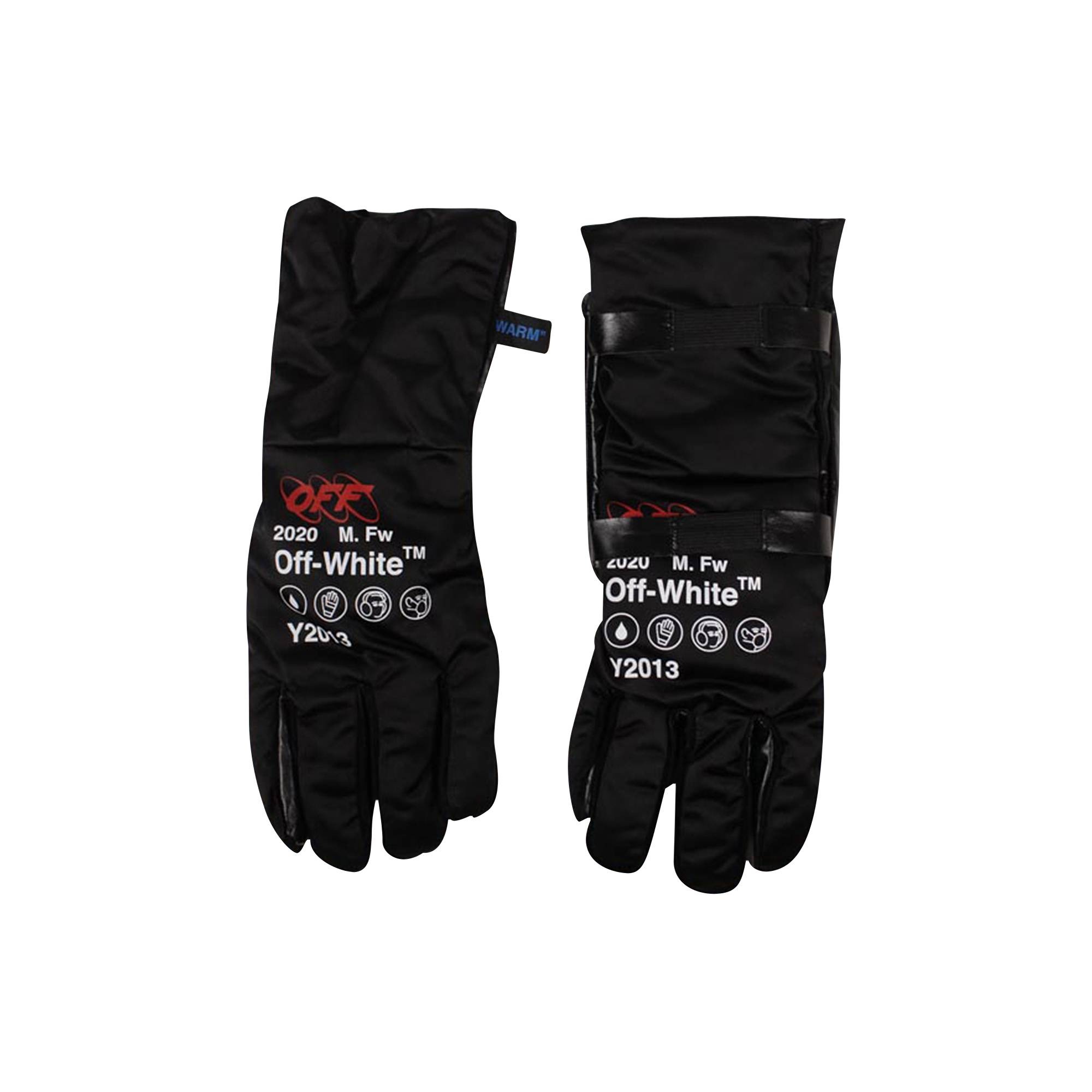 Off-White Pouch Gloves 'Black' - 1