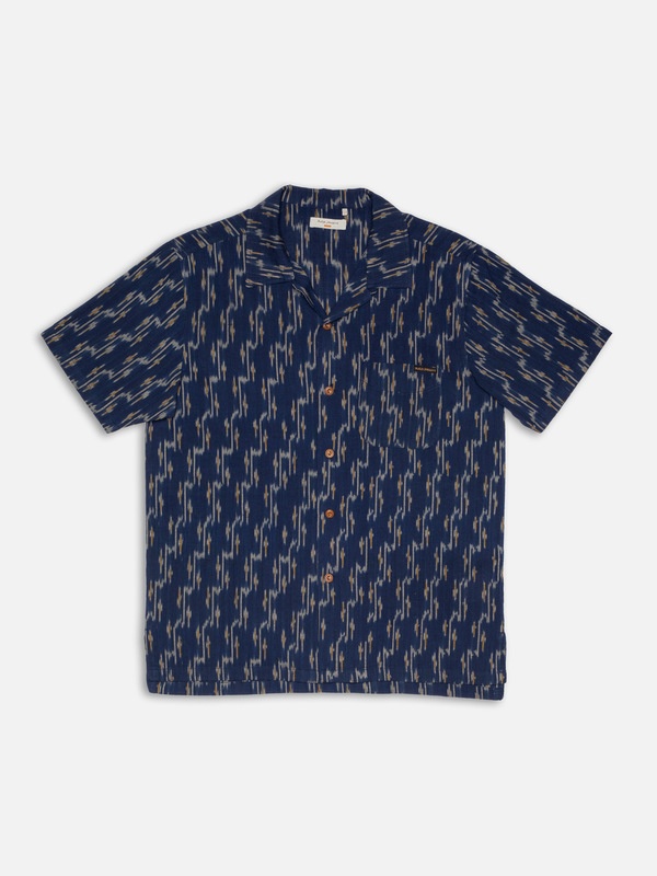 Arvid Ikat Shirt Blueberry - 1