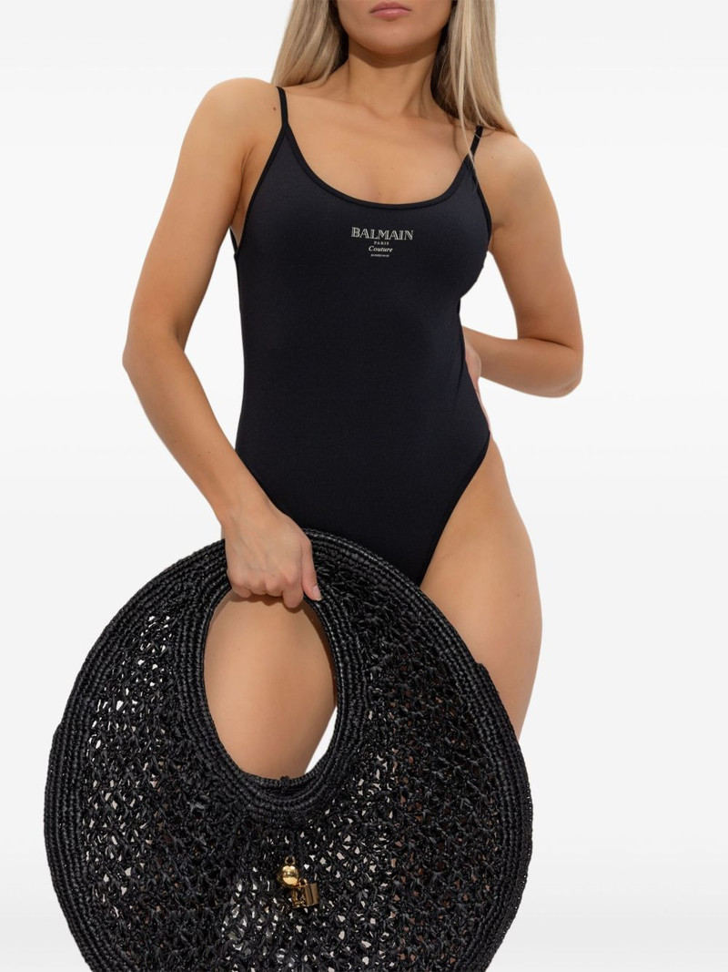 Balmain logo-print swimsuit outlook