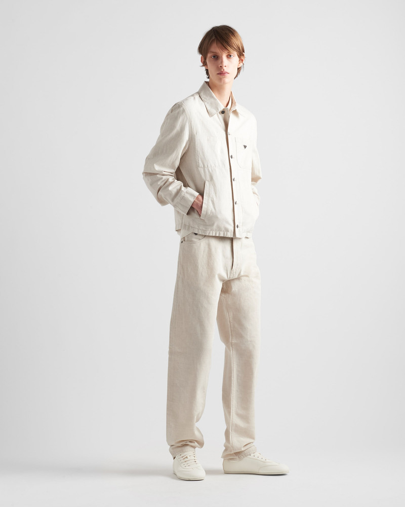 Prada Chambray blouson jacket outlook