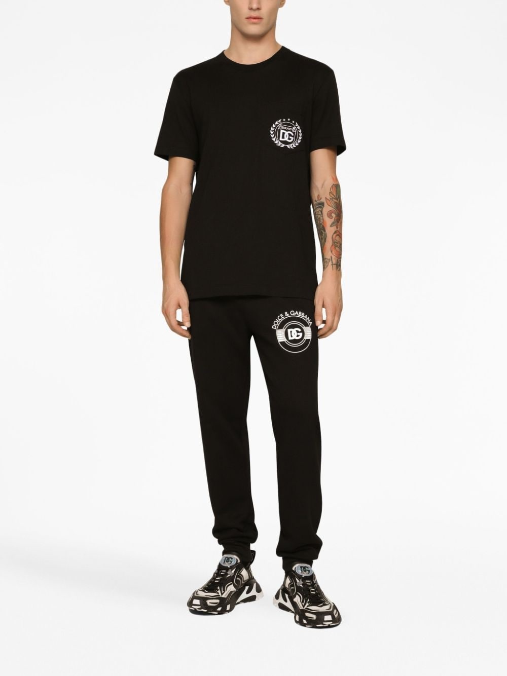 logo-print cotton track pants - 3
