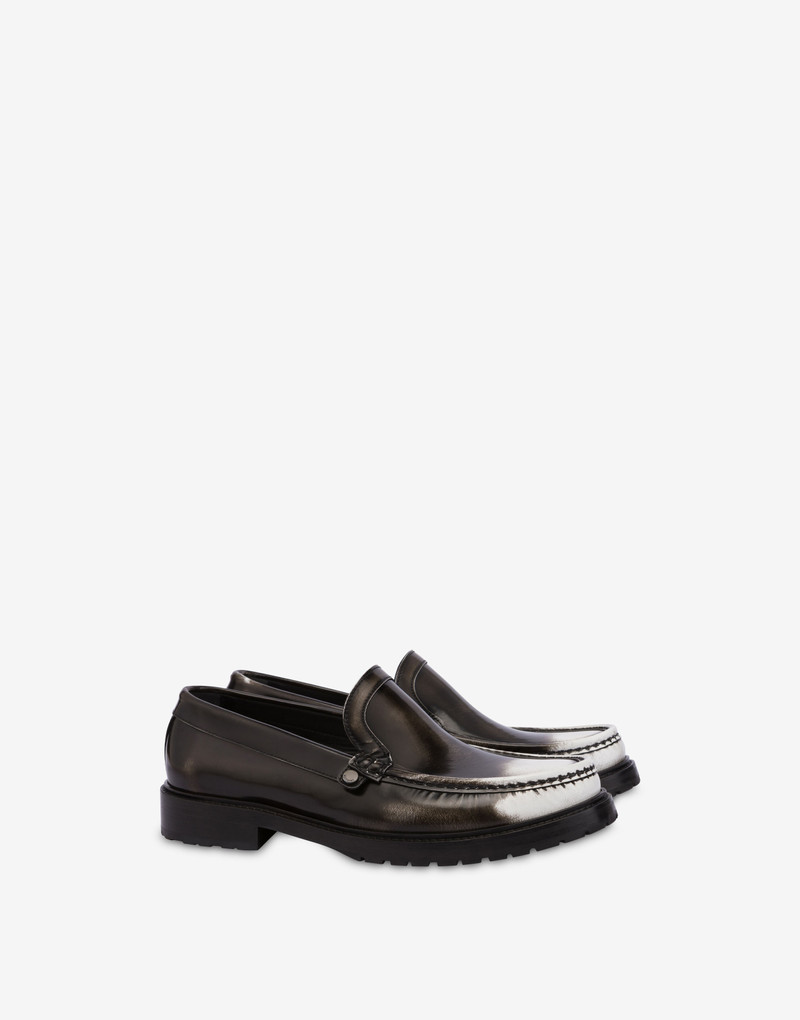 COLLEGE GRADIENT-EFFECT CALFSKIN LOAFERS 1