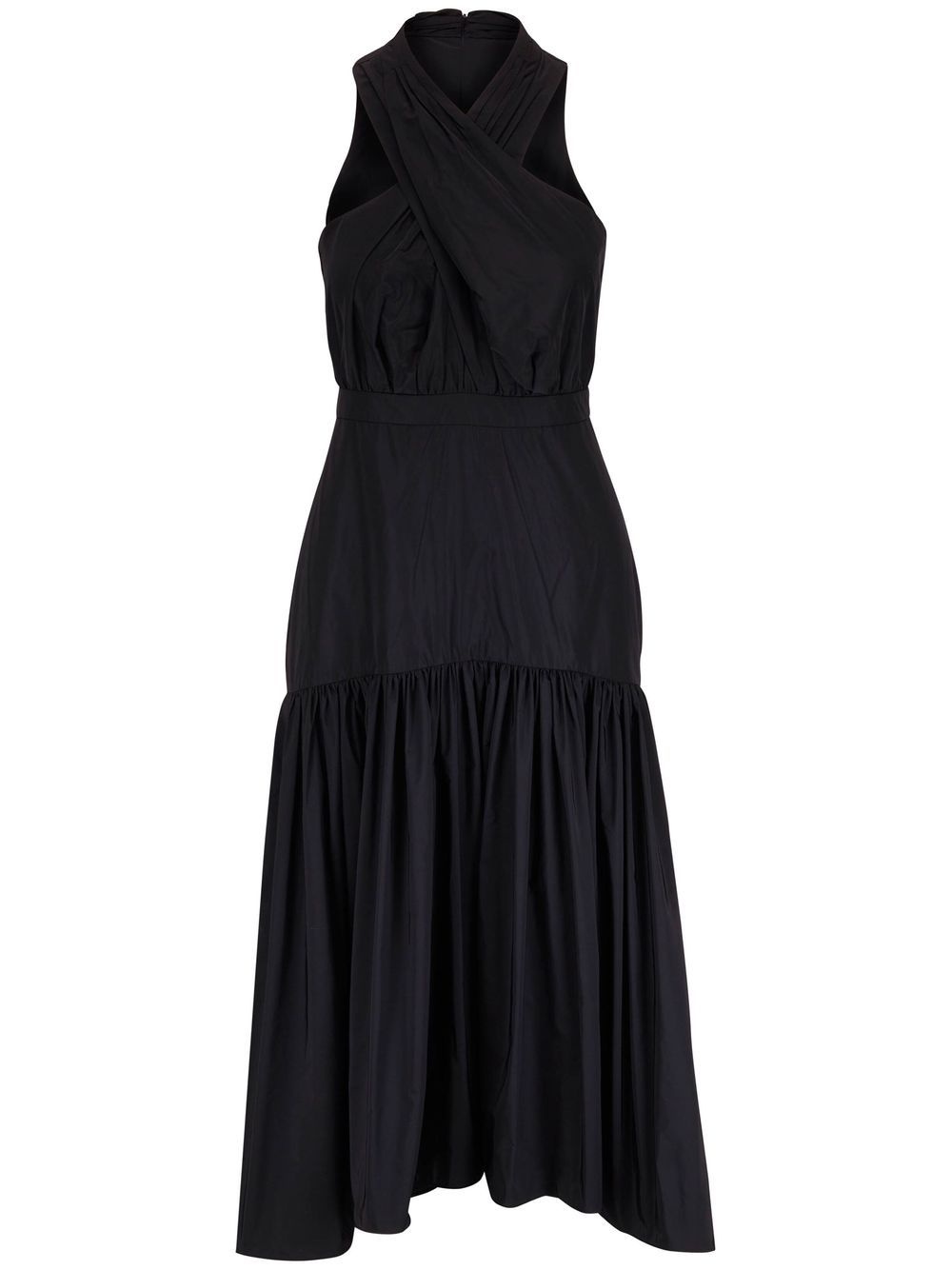 crossover-detail midi dress - 1