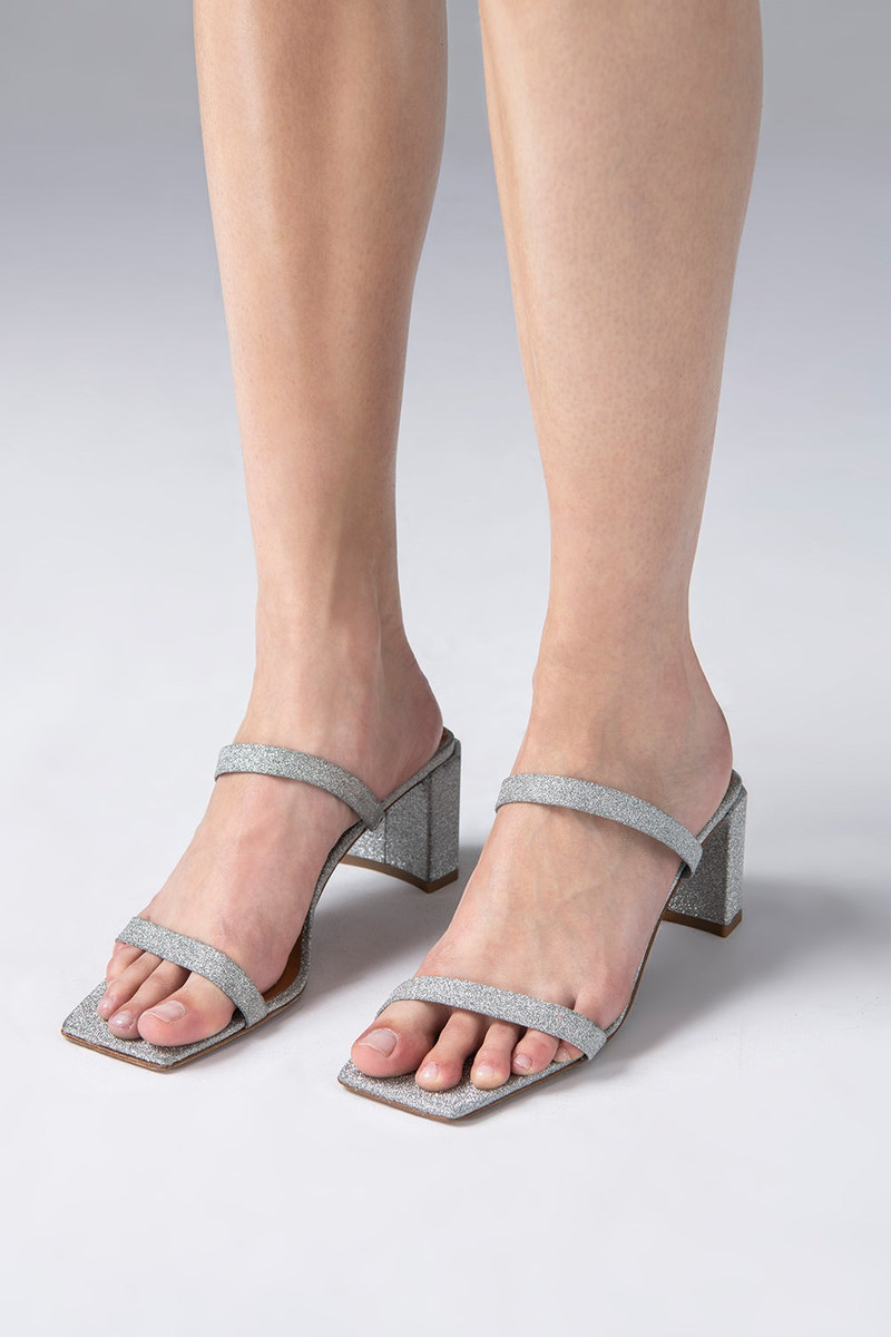 Tanya Silver Glitter Leather 6