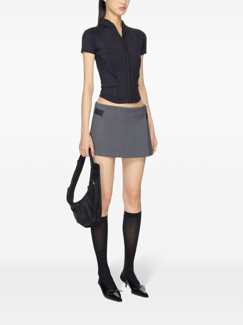 cut-out mesh-panelled zip-up top 3