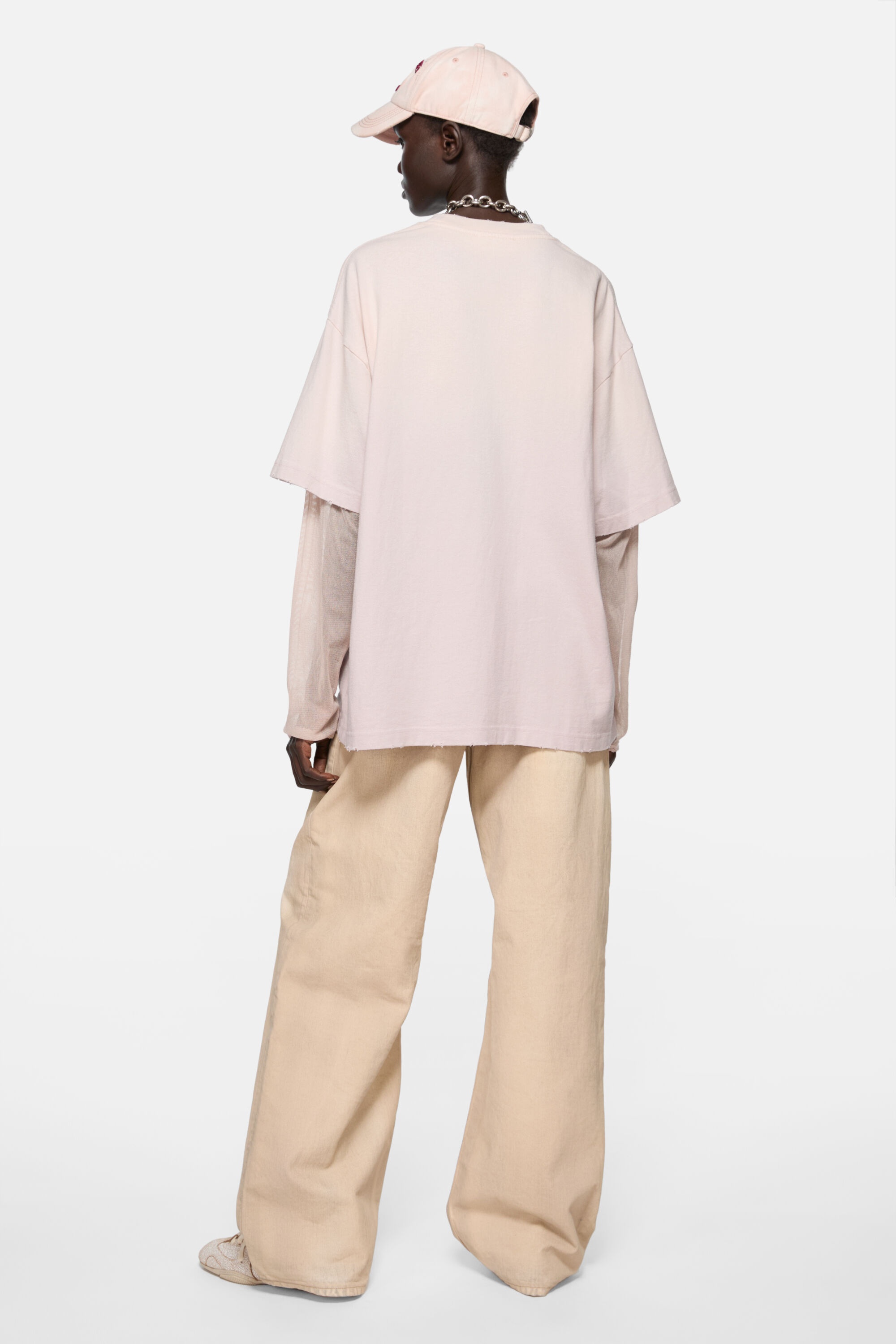 Layered print t-shirt - Violet pink - 4