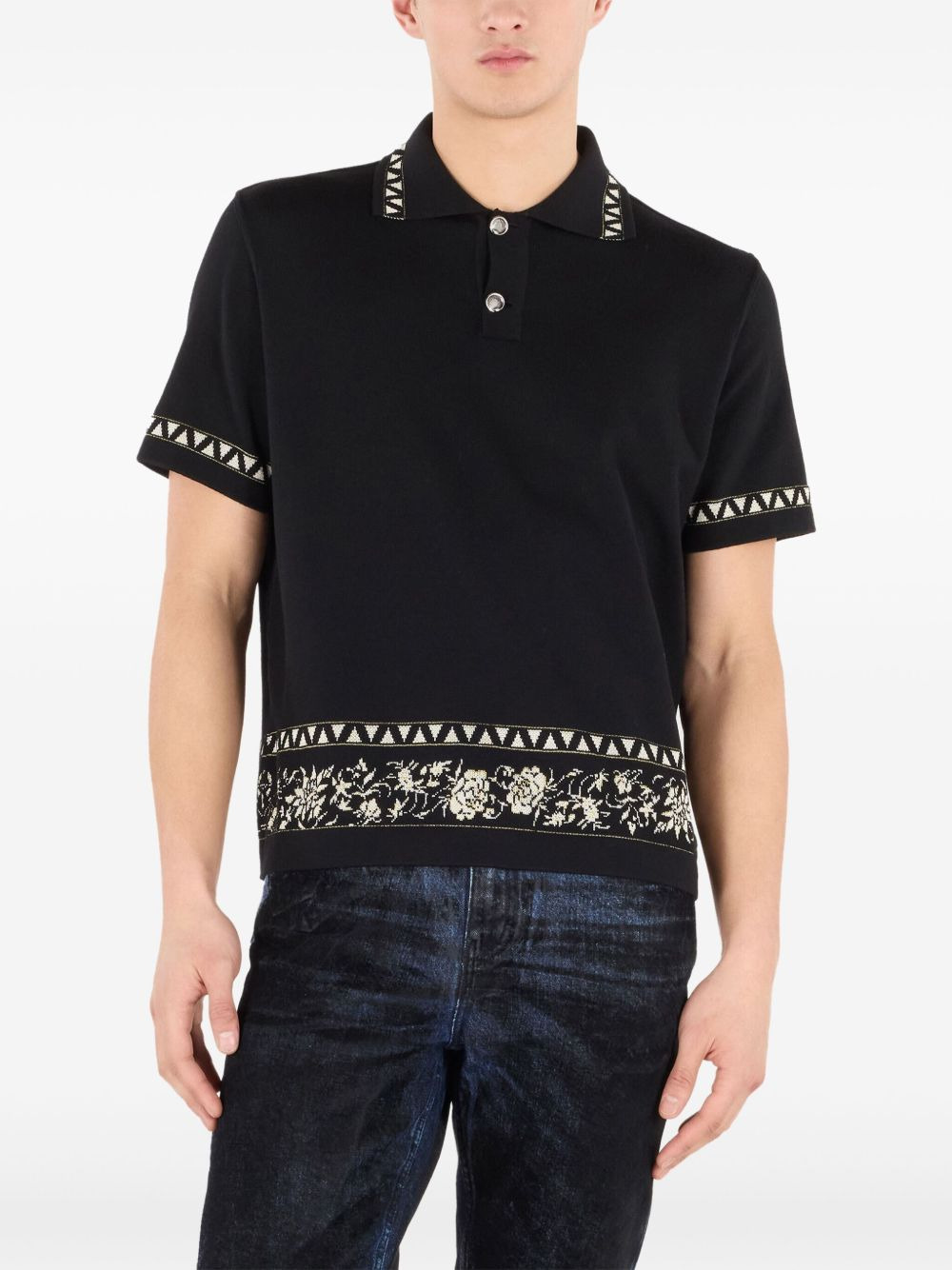 jacquard-motif polo shirt - 3
