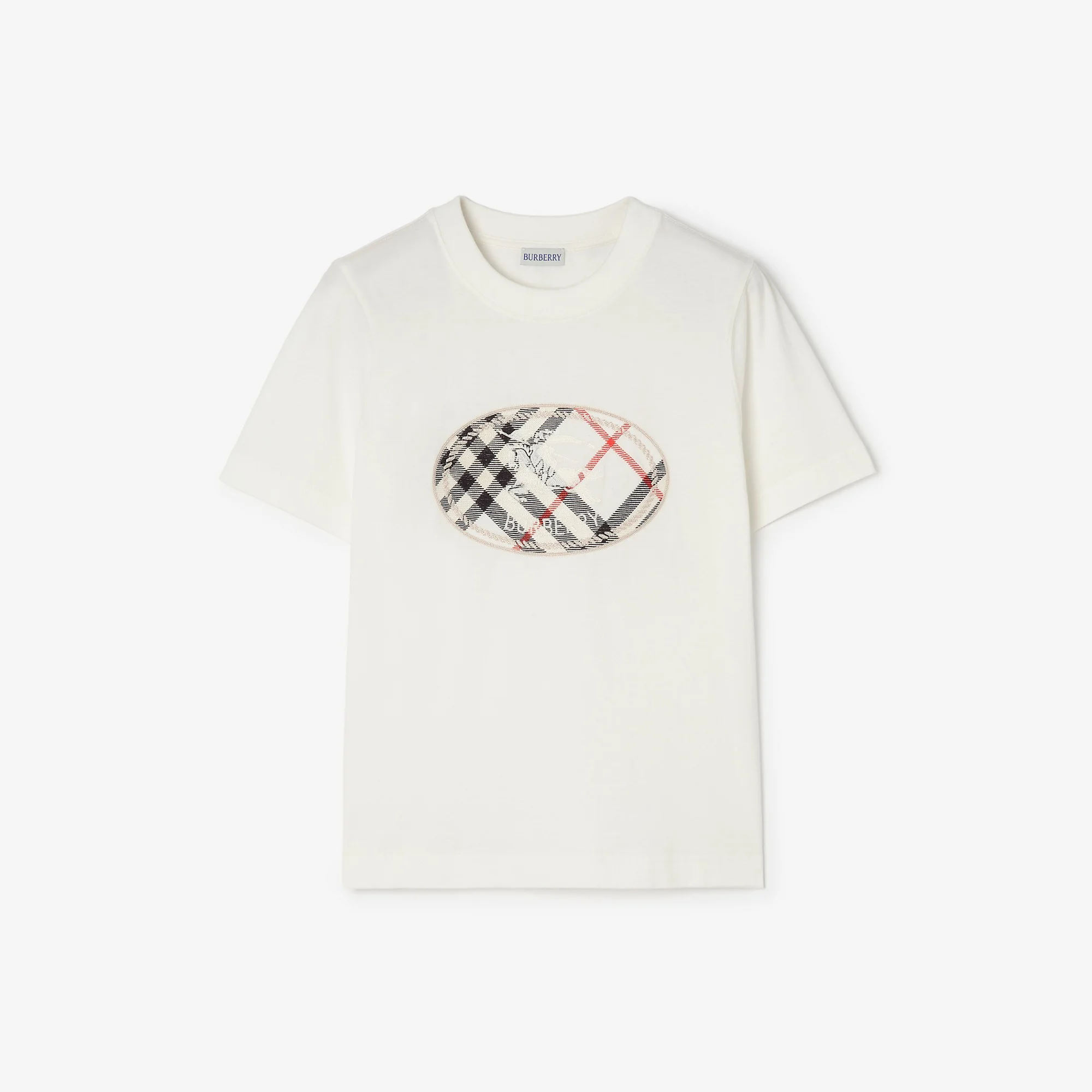 Check Knight Stamp Cotton T-shirt - 1